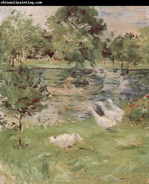 Berthe Morisot The Girl is rowing and goose