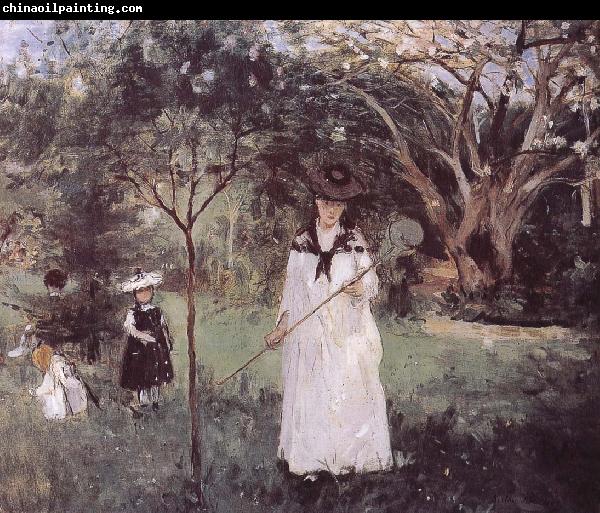 Berthe Morisot Catching the butterfly