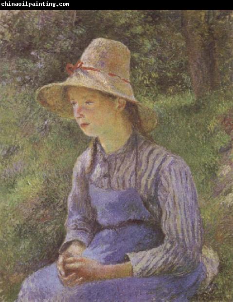 Camille Pissarro Young Peasant Girl Wearing a Hat