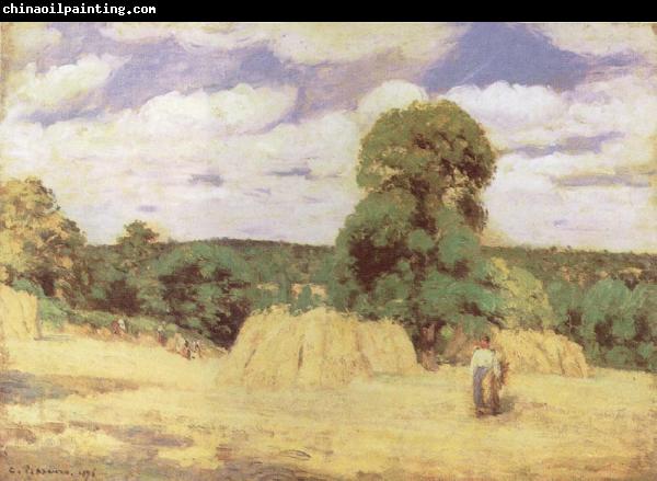 Camille Pissarro Harvest at Monfoucault