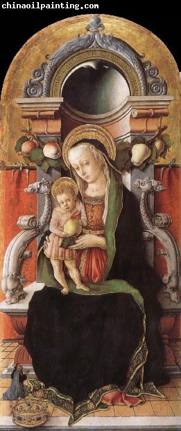 Carlo Crivelli Faith madonna with child, and the donor