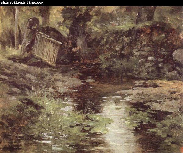 Carlos de Haes A Stream at Pont-Aven