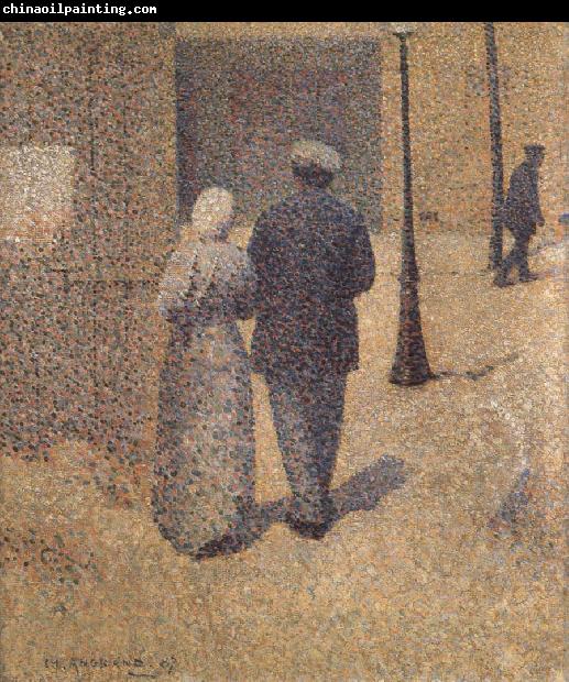 Charles Angrand Man and Woman in the Street