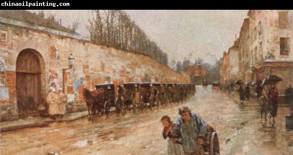 Childe Hassam Une averse