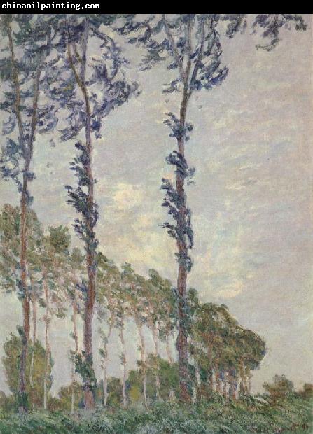 Claude Monet WInd Effect,Sequence of Poplars