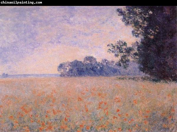 Claude Monet Oat and Poppy Field