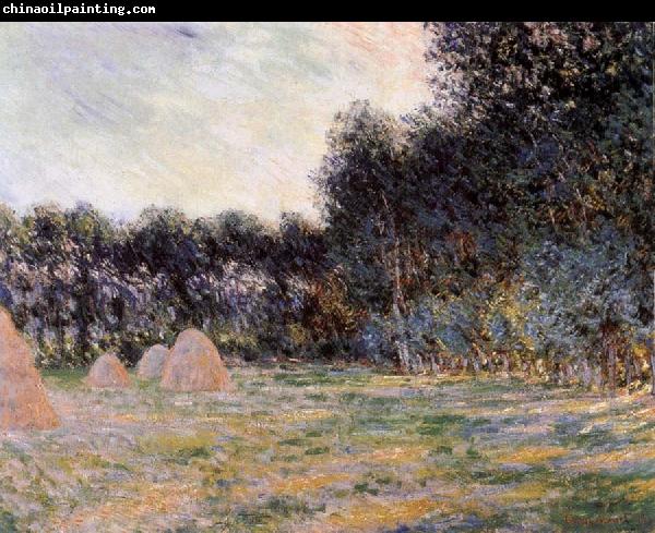 Claude Monet Field with Haystacks at Giverny