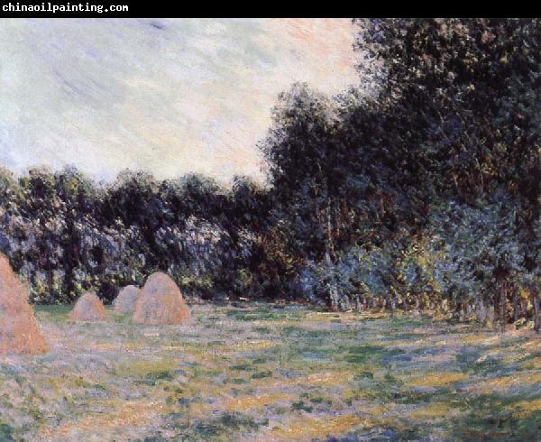 Claude Monet Field with Haystacks at Giverny