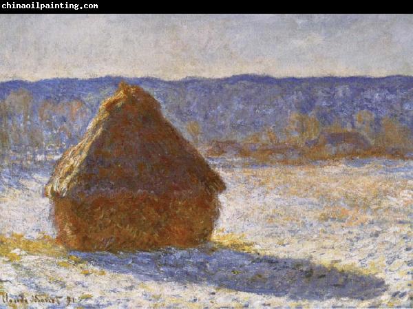 Claude Monet Haystack in the Snwo,Morning