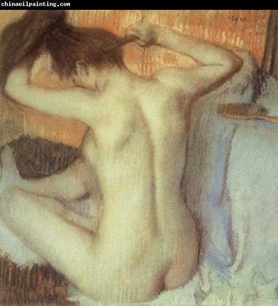 Edgar Degas Woman Combing her hair