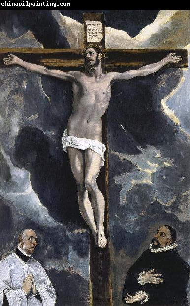 El Greco The Crucifixion with two donors