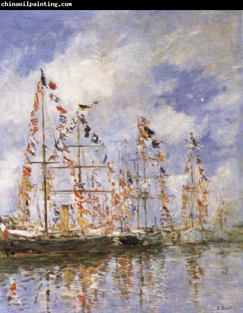 Eugene Boudin Sailing Ships at Deauville