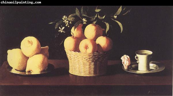 Francisco de Zurbaran Stilleben with oranges