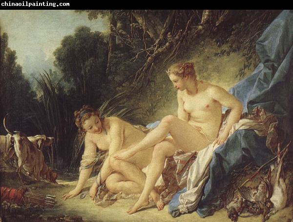 Francois Boucher Diana bathing