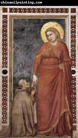 GIOTTO di Bondone Mary Magdalene and Cardinal Pontano