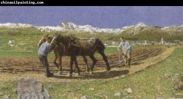 Giovanni Segantini Ploughing