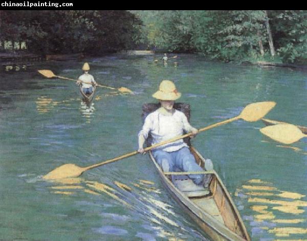 Gustave Caillebotte Bathers about to Dive into the Yerres