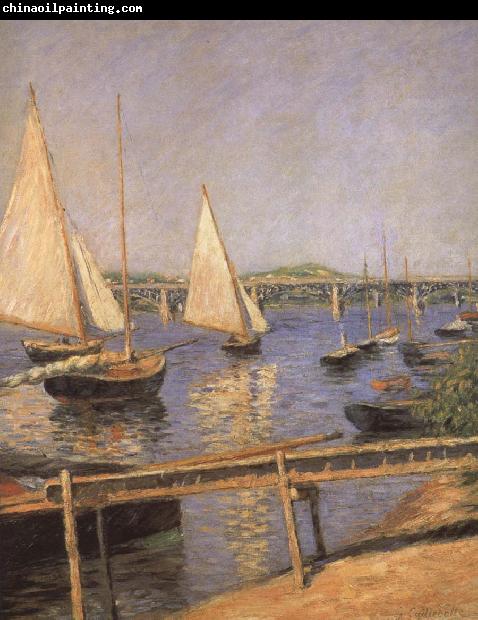 Gustave Caillebotte Sailing Boats at Argenteuil