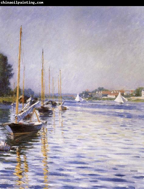 Gustave Caillebotte Boats on the Seine at Argenteruill