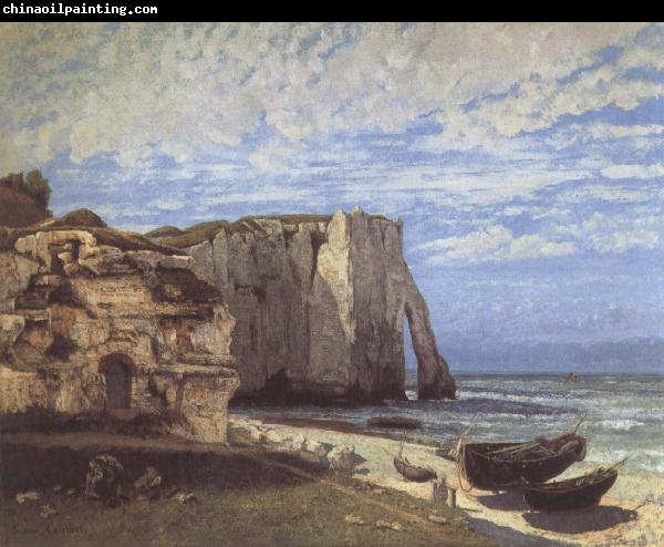 Gustave Courbet The Cliff at Etretat after the Storm