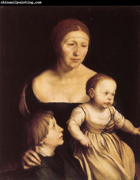 Hans Holbein Konstnarens with wife Katherine and Philipp