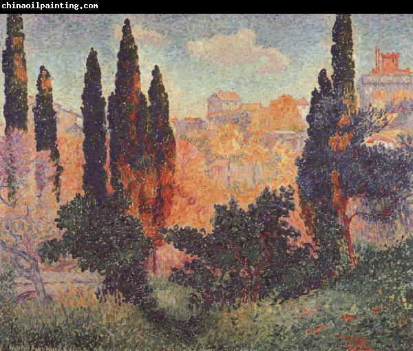 Henri Edmond Cross Cypresses at Cagnes