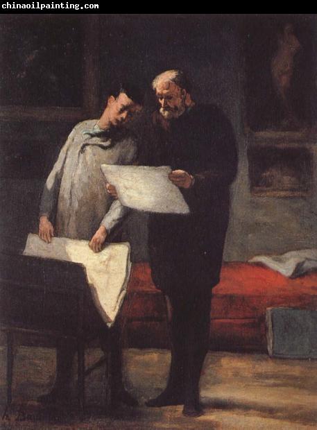 Honore Daumier Rows of a young konstnar