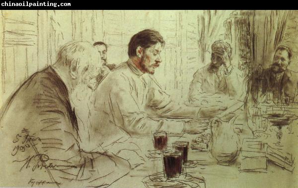 Ilya Repin Repin-s  pencil sketch