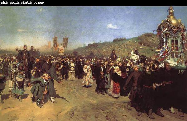 Ilya Repin Religious Procession in the Province of Kursk