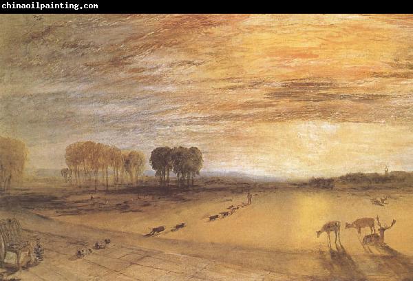 J.M.W. Turner Petworth Park,with Lord Egremont and his dogs