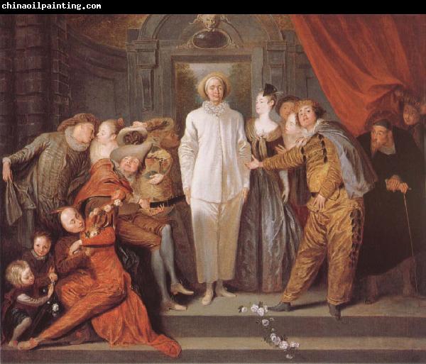 Jean antoine Watteau Figures from the Italian Commedia dell arte