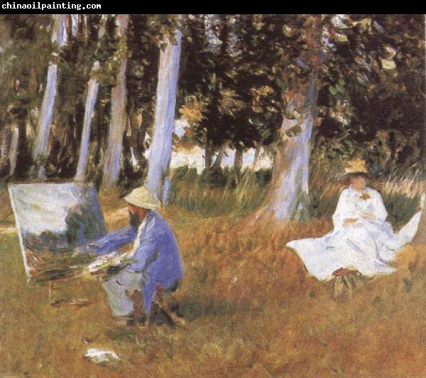 John Singer Sargent Claude Monet Painting at the Edge of a wood