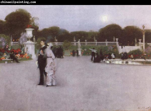 John Singer Sargent The Luxembourg Garden at Twilight