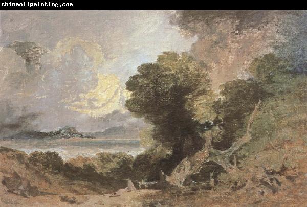 Joseph Mallord William Turner The tree at the edge of lake