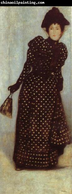 Jozsef Rippl-Ronai Lady in a Polka-Dot Dress