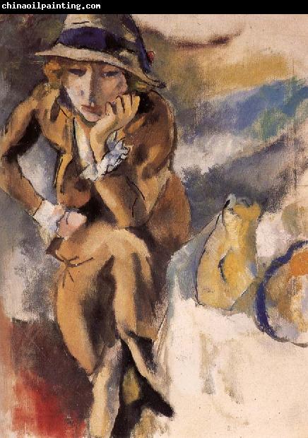 Jules Pascin Seating Portrait of Aierami