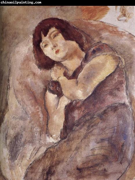 Jules Pascin Lucy wearing the purple