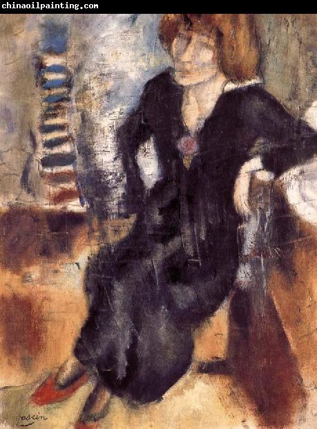 Jules Pascin Aiermila wearing the black dress