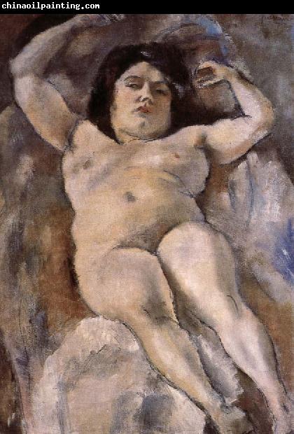 Jules Pascin Fat woman at the Guli street