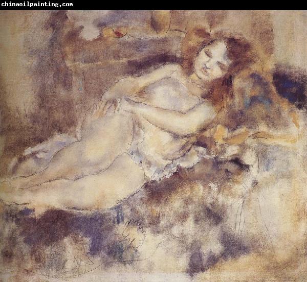 Jules Pascin Dancer lean on window