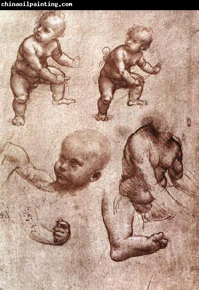 Leonardo  Da Vinci Study of a child