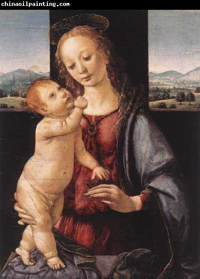 Leonardo  Da Vinci Madonna and Child with a Pomegranate