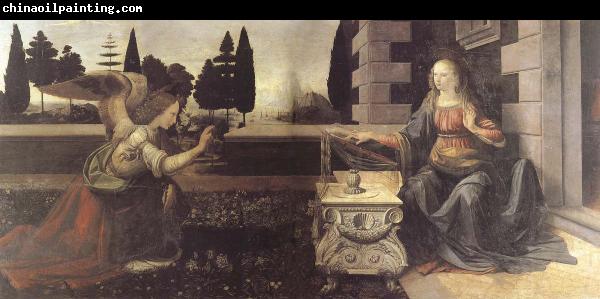 Leonardo  Da Vinci The Annunciation