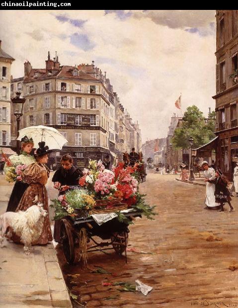 Louis Marie de Schryver Selling Flowers Elysee