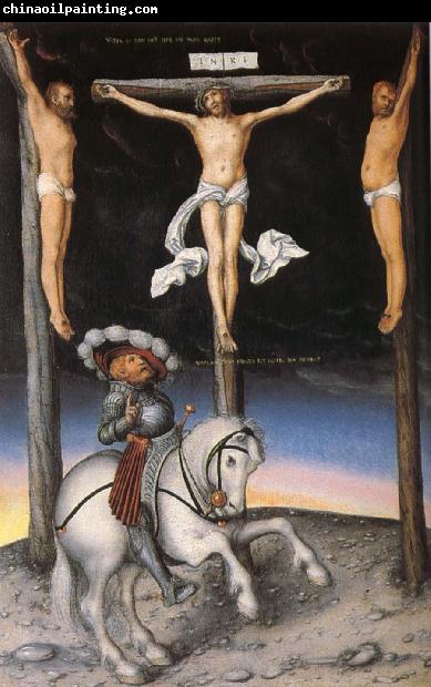 Lucas Cranach the Elder Korsfastelsescen with the conv hovitsmannen