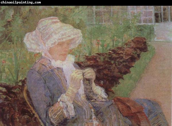 Mary Cassatt Lydia Crocheting in the Garden at Marly