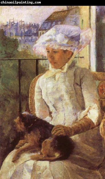 Mary Cassatt Susan on a Balcony Holding a Dog