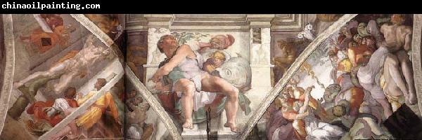 Michelangelo Buonarroti Frescoes above the altar wall