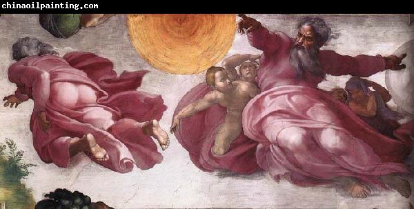 Michelangelo Buonarroti Creation of the Sun, Moon, and Plants