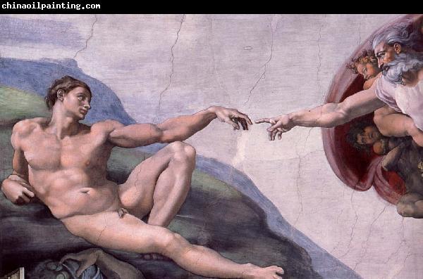 Michelangelo Buonarroti Adams creation  Fran Sistine Chapel ceiling